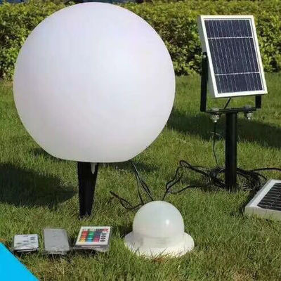 IP65 वाटरप्रूफ सोलर बॉल लैंप, एलईडी रंग बदलने वाली चमक गेंदें उद्यान के लिए