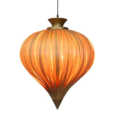 लकड़ी के लटकन रोशनी - लटकन फ्लैटर - एलईडी रचनात्मक लकड़ी के लालटेन