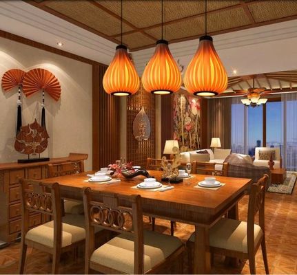 लकड़ी के लटकन रोशनी - लटकन फ्लैटर - एलईडी रचनात्मक लकड़ी के लालटेन