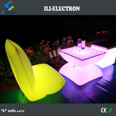 लक्जरी प्लास्टिक एलईडी एल आकार सोफा कुर्सी