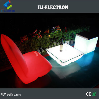 लक्जरी प्लास्टिक एलईडी एल आकार सोफा कुर्सी