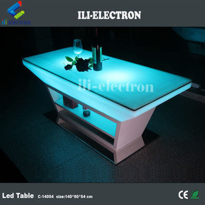 पीई प्लास्टिक एलईडी चमकदार बार टेबल/लाउंज टेबल/लिविंग रूम टेबल
