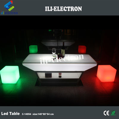 पीई प्लास्टिक एलईडी चमकदार बार टेबल/लाउंज टेबल/लिविंग रूम टेबल