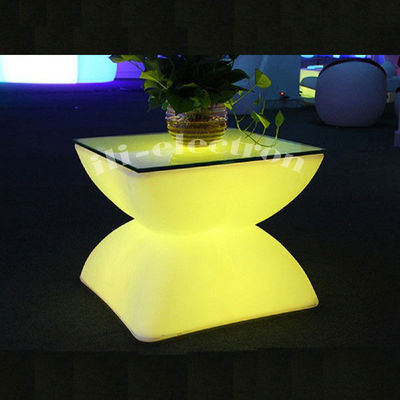 रिचार्जेबल स्क्वायर एलईडी इल्युमिनेट बार टेबल रिमोट कंट्रोल/रोमान्टिक आउटडोर टेबल के साथ