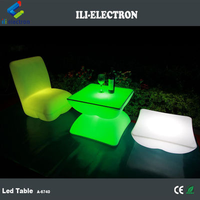 रिचार्जेबल स्क्वायर एलईडी इल्युमिनेट बार टेबल रिमोट कंट्रोल/रोमान्टिक आउटडोर टेबल के साथ