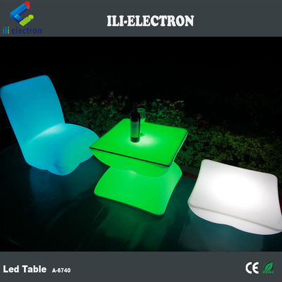 रिचार्जेबल स्क्वायर एलईडी इल्युमिनेट बार टेबल रिमोट कंट्रोल/रोमान्टिक आउटडोर टेबल के साथ