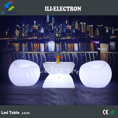 रिचार्जेबल स्क्वायर एलईडी इल्युमिनेट बार टेबल रिमोट कंट्रोल/रोमान्टिक आउटडोर टेबल के साथ